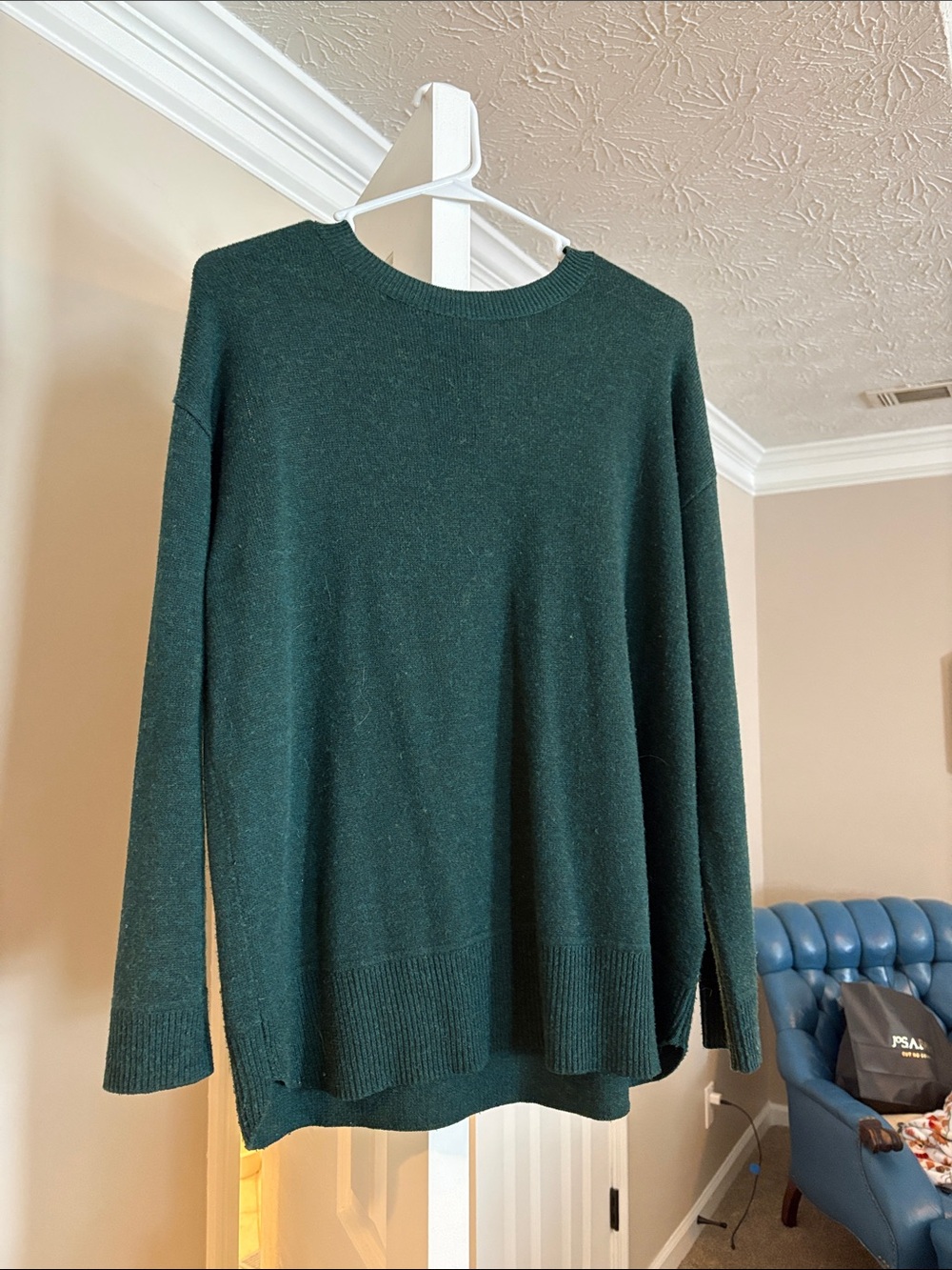 Dark Green Crewneck Women's Sweater H&M